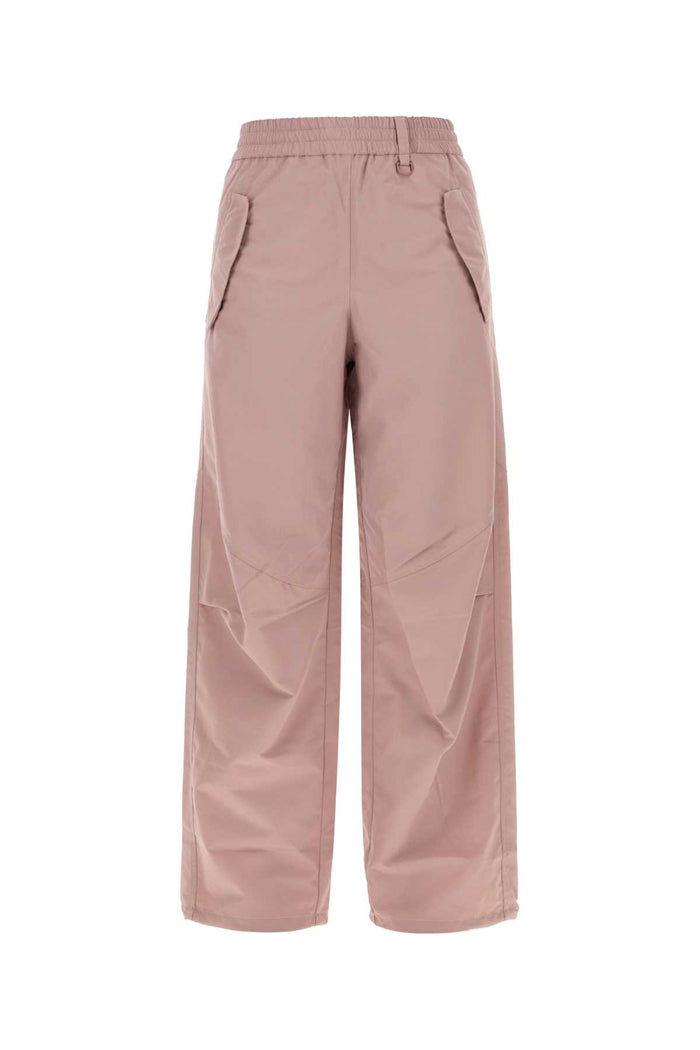 Powder Pink Nylon Pant Rosacipria Exterior: Pantaloni