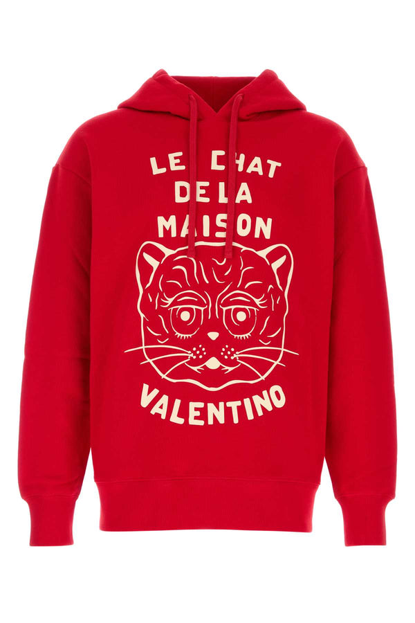 Valentino Garavani Felpa 100% Cotton sweatshirt in red