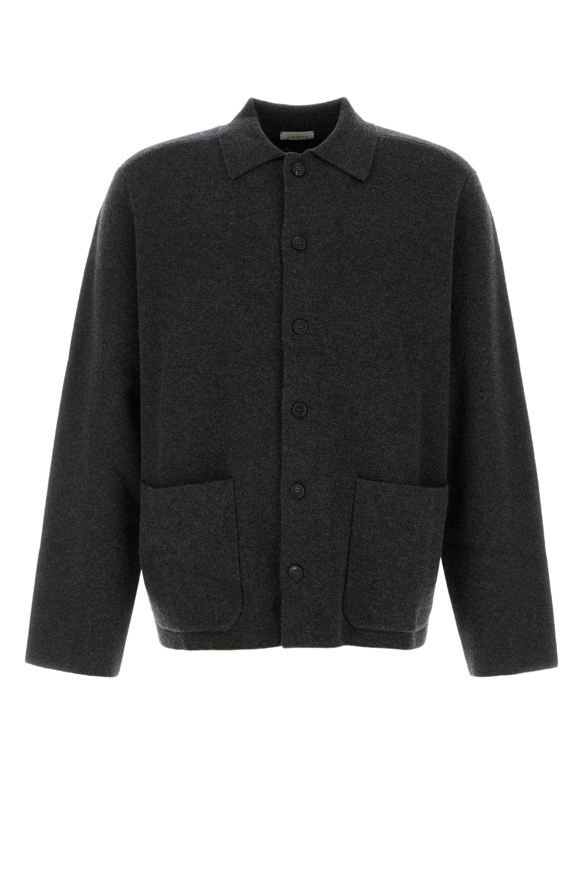 Charcoal Cashmere Cardigan Exterior: Organic Maglieria
