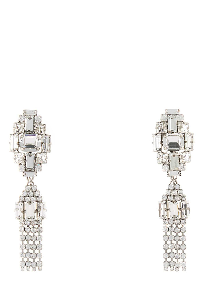 Embellished Metal Earrings Crysilver Orecchini