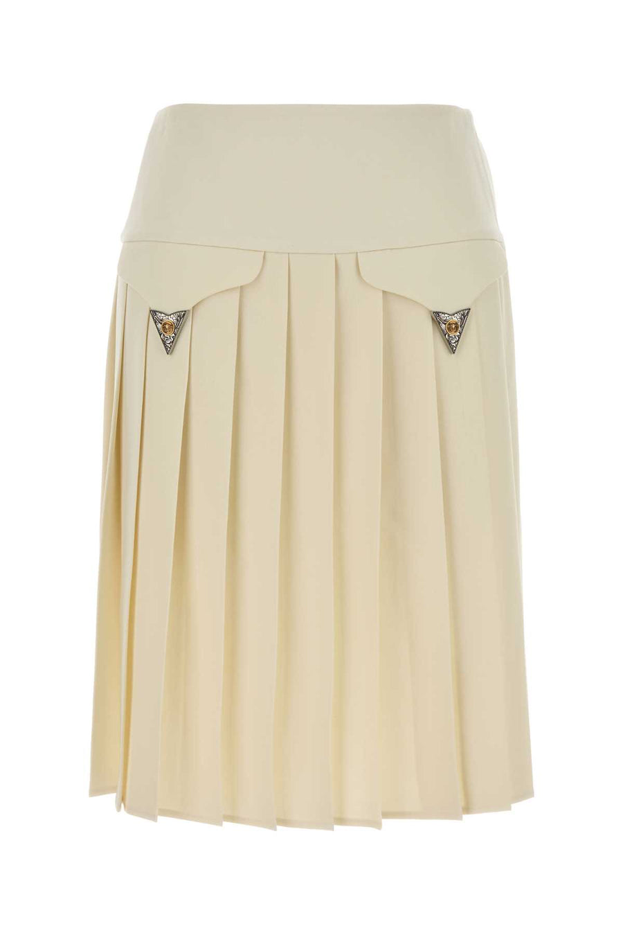 Versace 98% Virgin wool skirt in beige