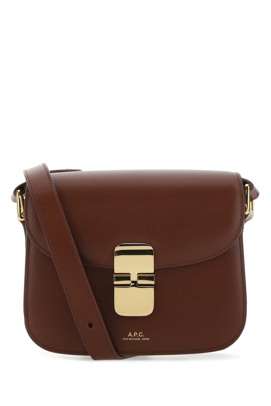 A.P.C. 100% Calf Leather crossbody bag in brown