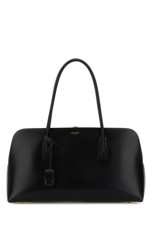 Saint Laurent Regular Exterior: 100% Leather shoulder bag in black
