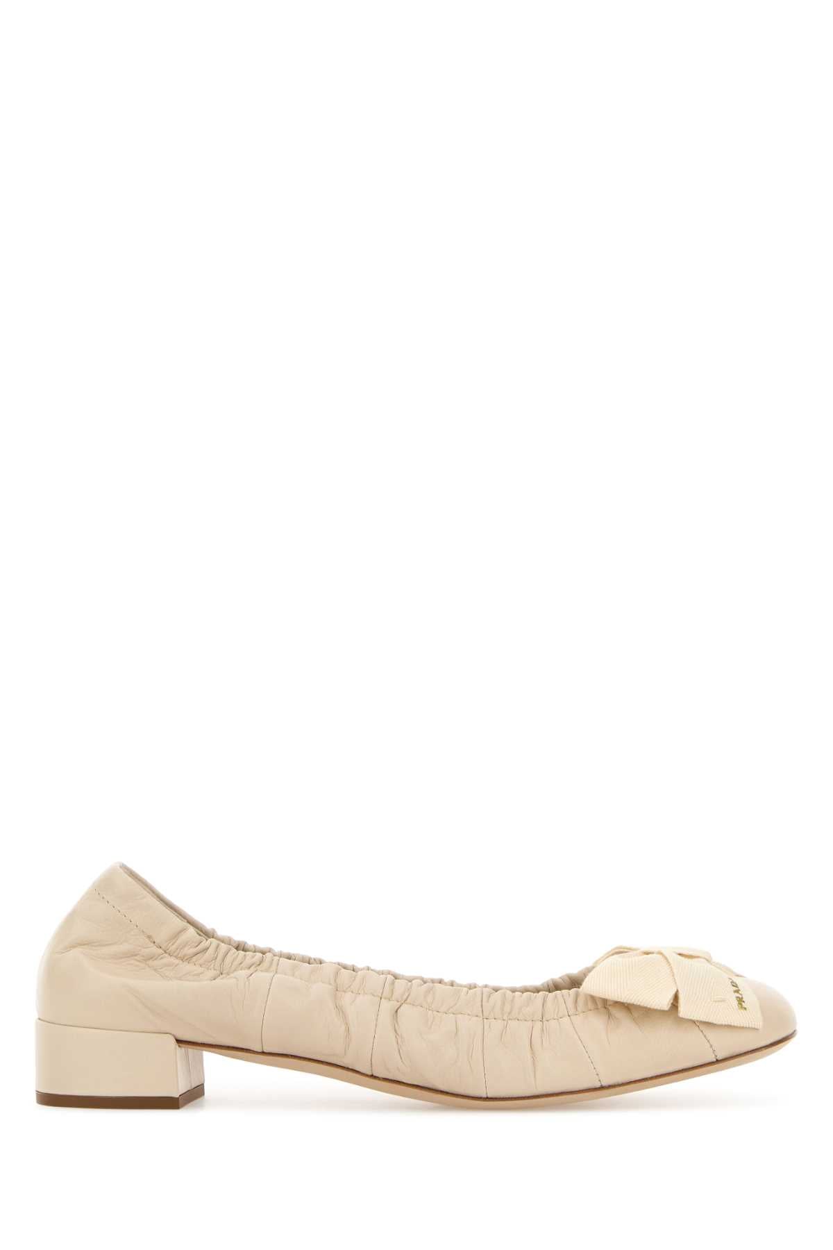 Ivory Leather Pumps Avorio Ballerine