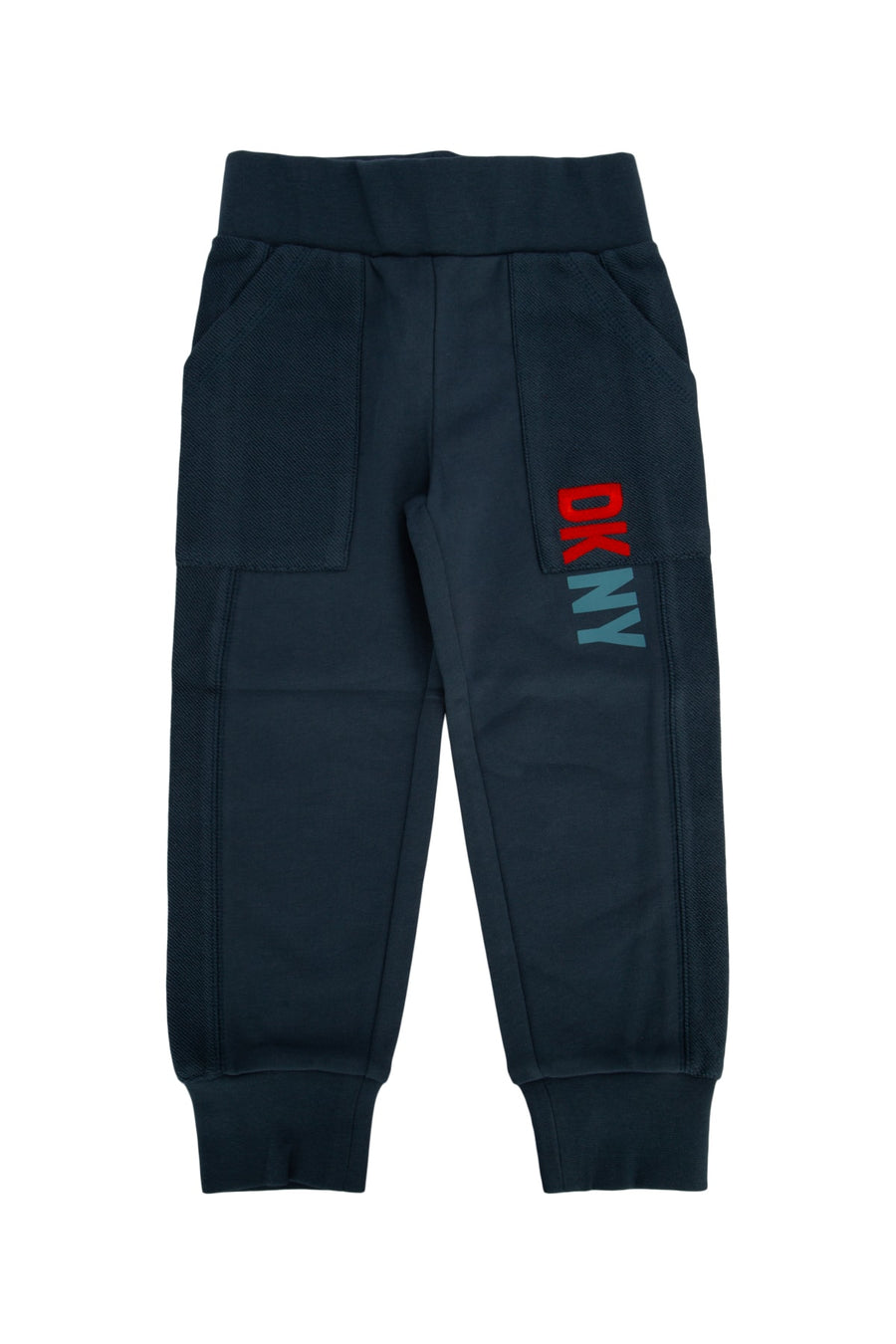 Dkny Junior 95% cotton joggers in navy