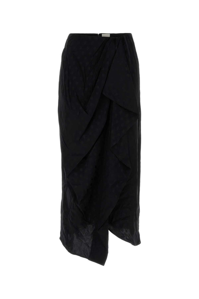 Black Stretch Silk Breen Skirt Exterior: Elastane Gonne