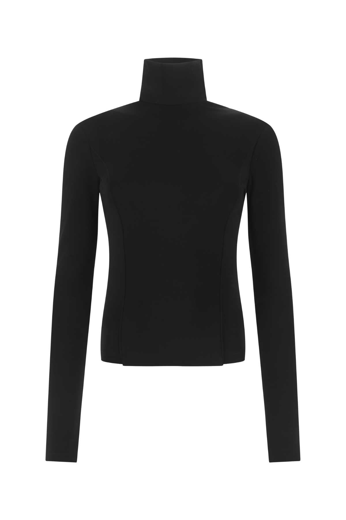 Black Stretch Viscose Blend Top 001 Maglie