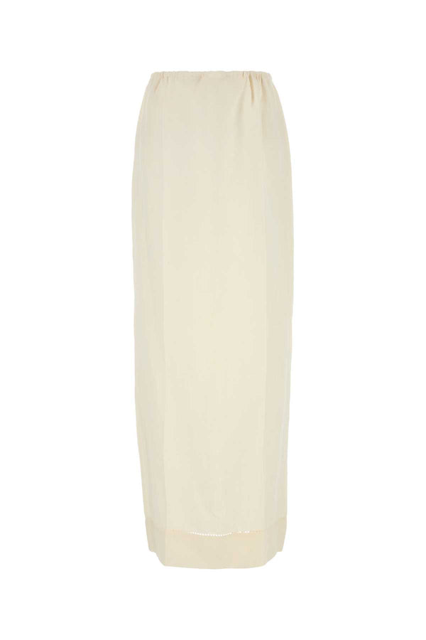 Prada 100% Linen skirt in beige