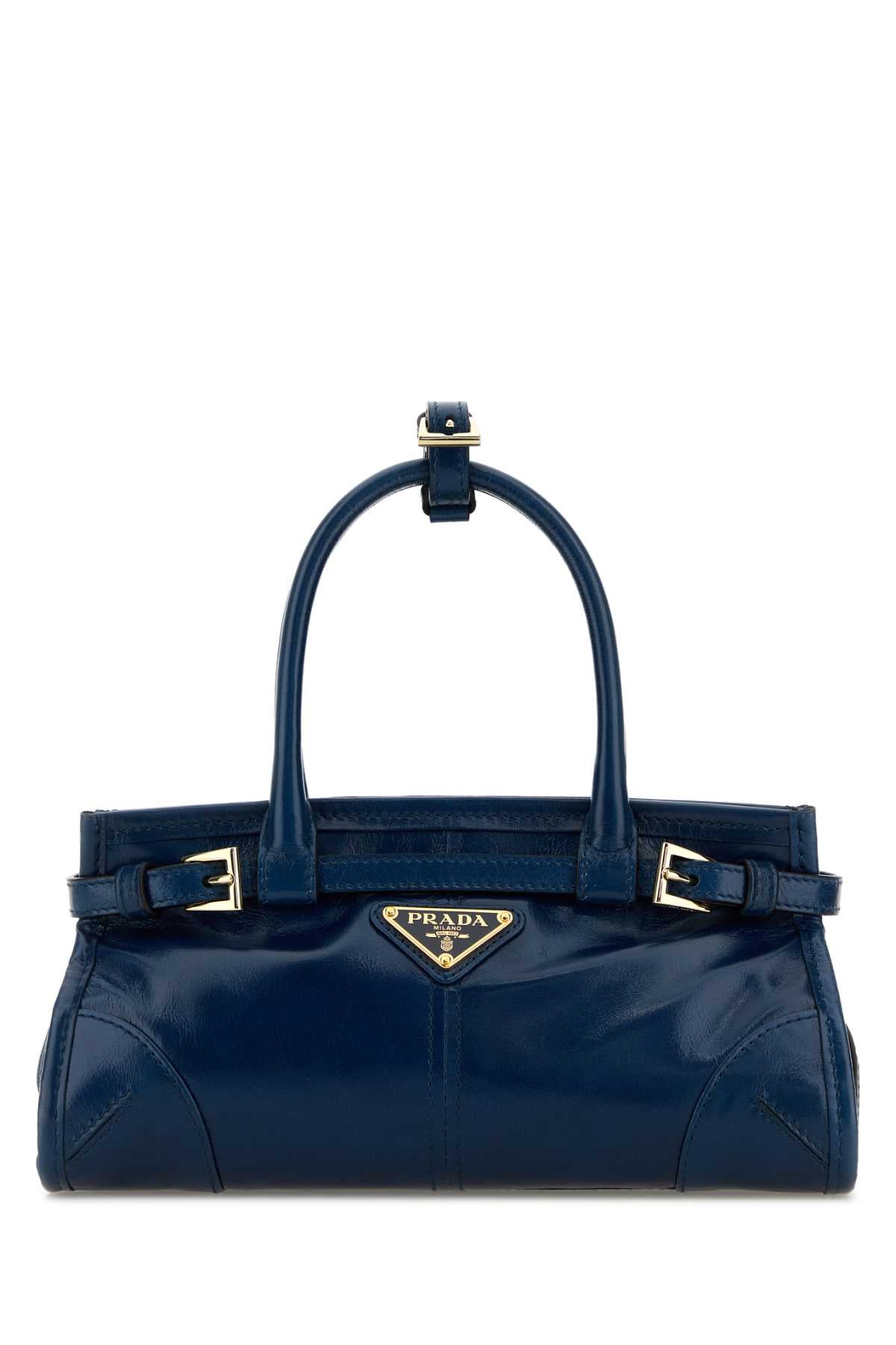 Blue Leather Mini Prada Bonnie Handbag Cobalto N Borse A Mano