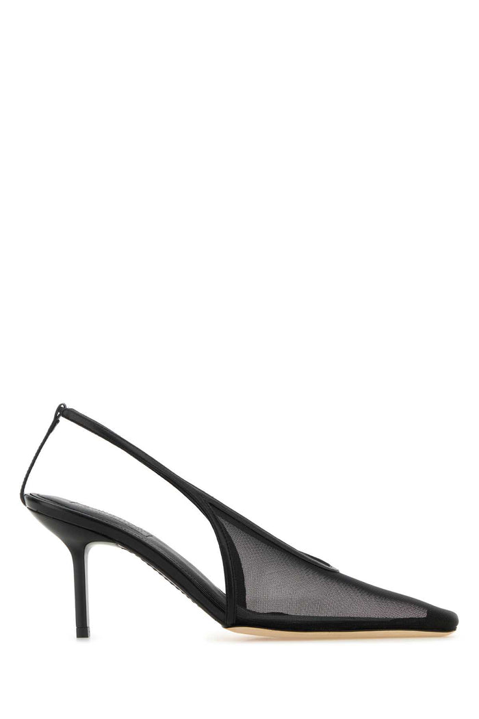 Black Mesh Evelina Pumps Scarpe Con Tacco