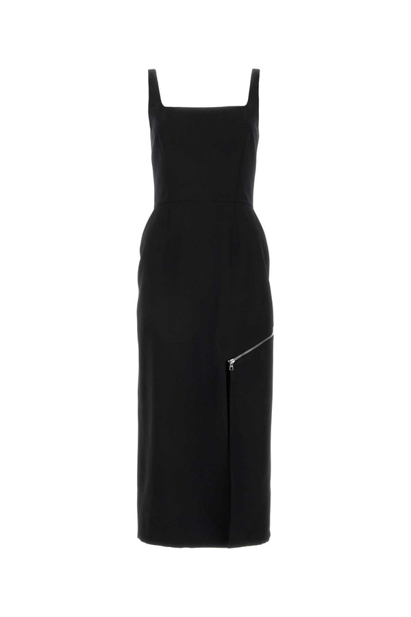 Alexander McQueen Exterior: 100% Wool; Lining: 74% Acetate 26% Silk dress in black