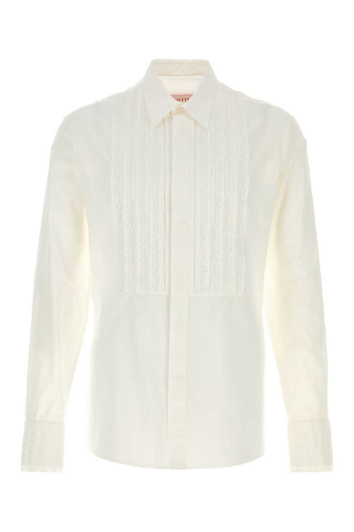 White Cotton Shirt Naturale Exterior: Camicie