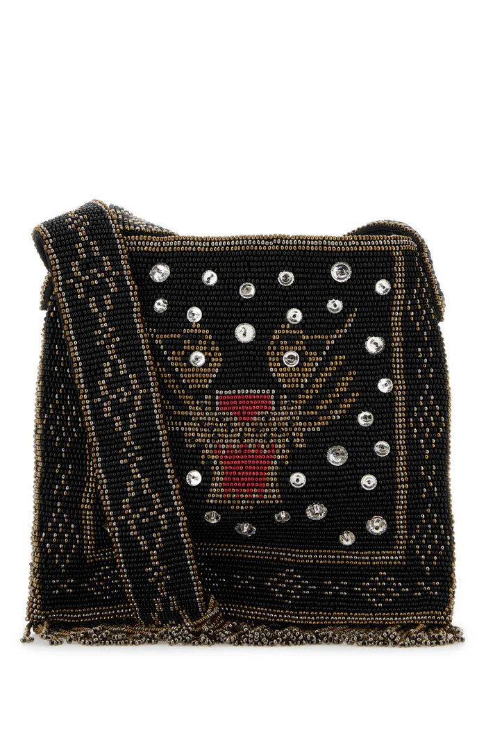 Embellished Fabric Crossbody Bag Multicolornero Borse A Tracolla