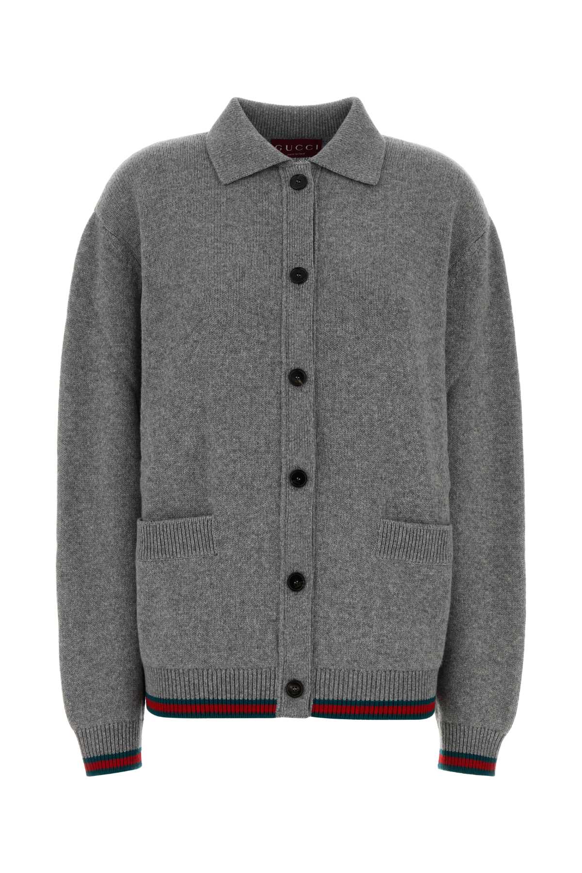 Grey Wool Blend Oversize Cardigan Urbangreymc Exterior: Cashmere Maglieria