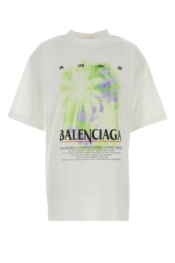 Balenciaga Exterior: 100% Cotton t-shirt in white