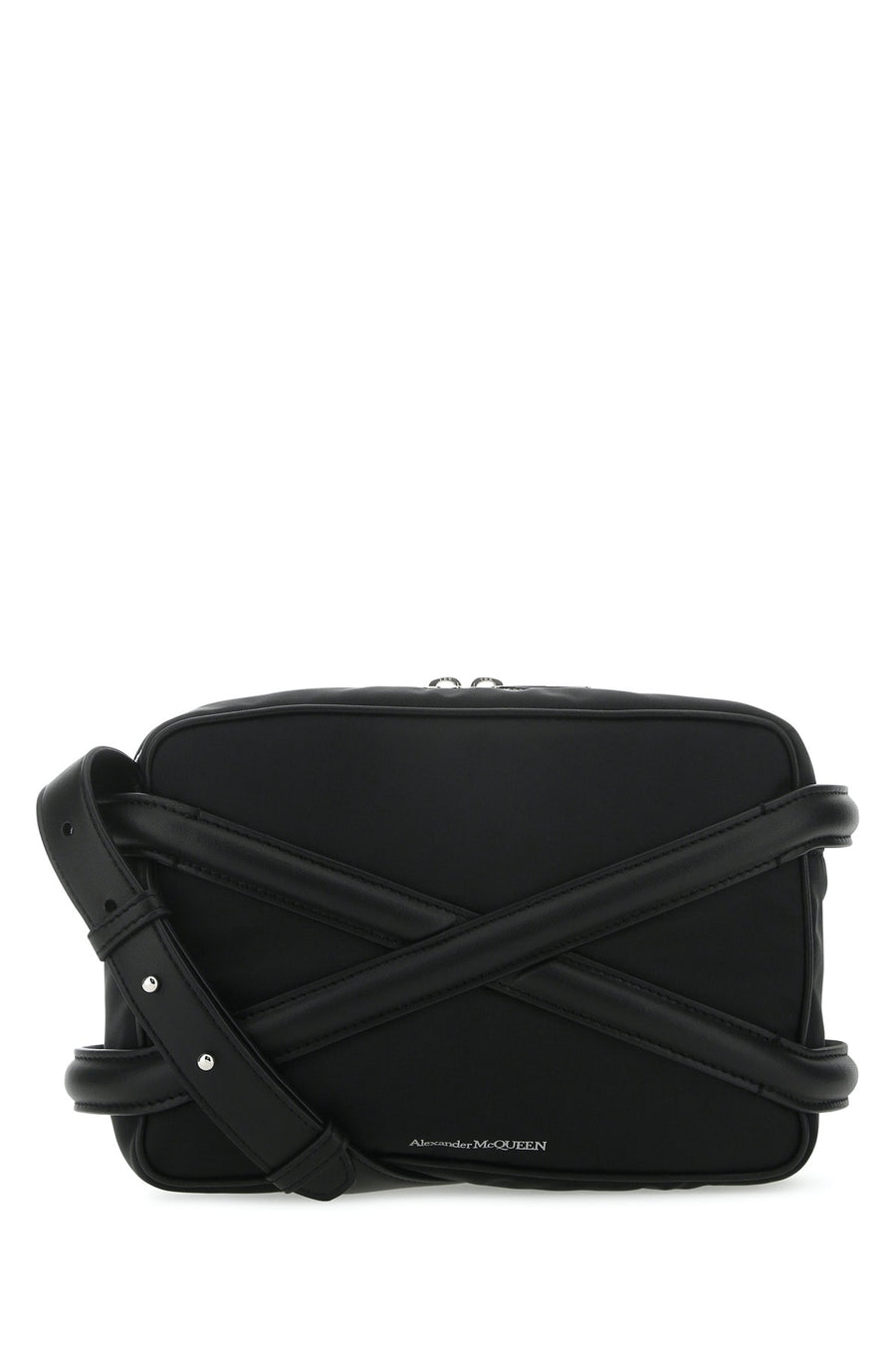 Alexander McQueen Leather crossbody bag in black