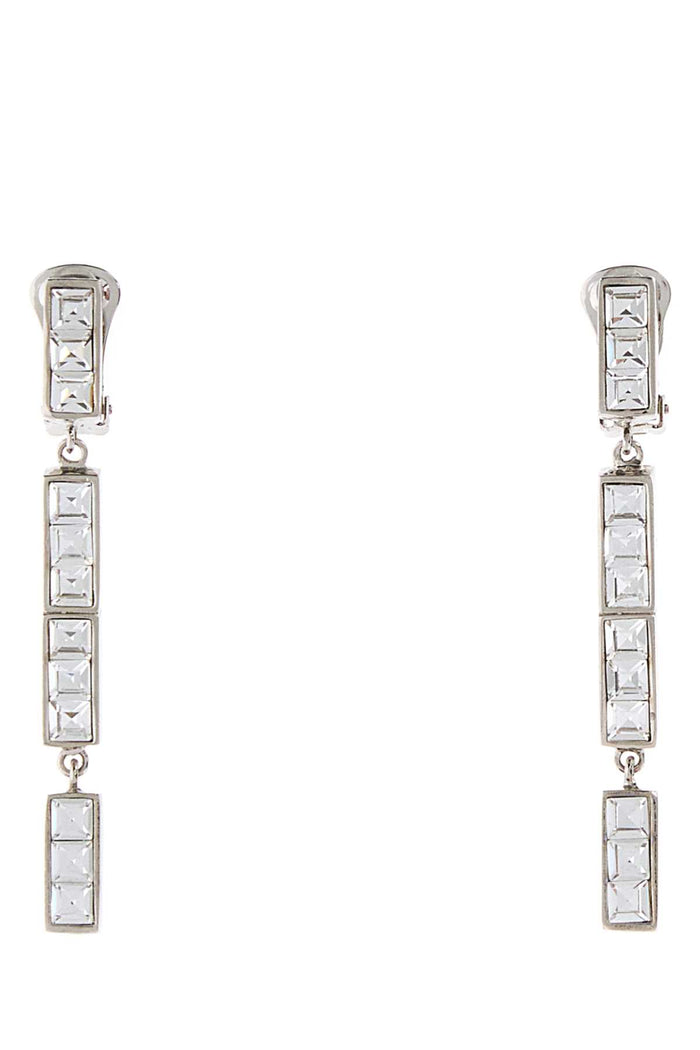 Embellished Metal Earrings Crysilver Orecchini