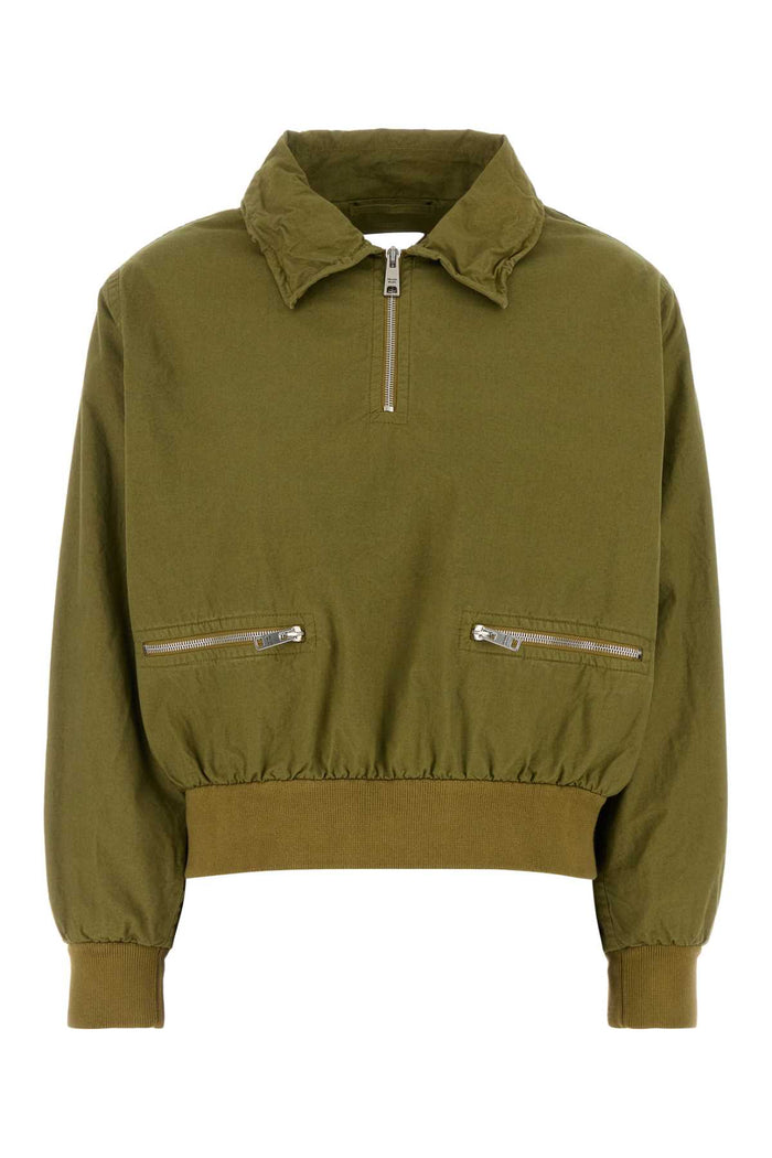 Army Green Cotton Jacket Oliva Giubbini