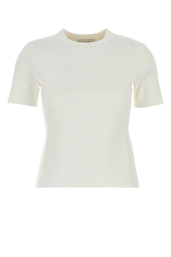 Max Mara 65% Viscose 35% Nylon t-shirt in white