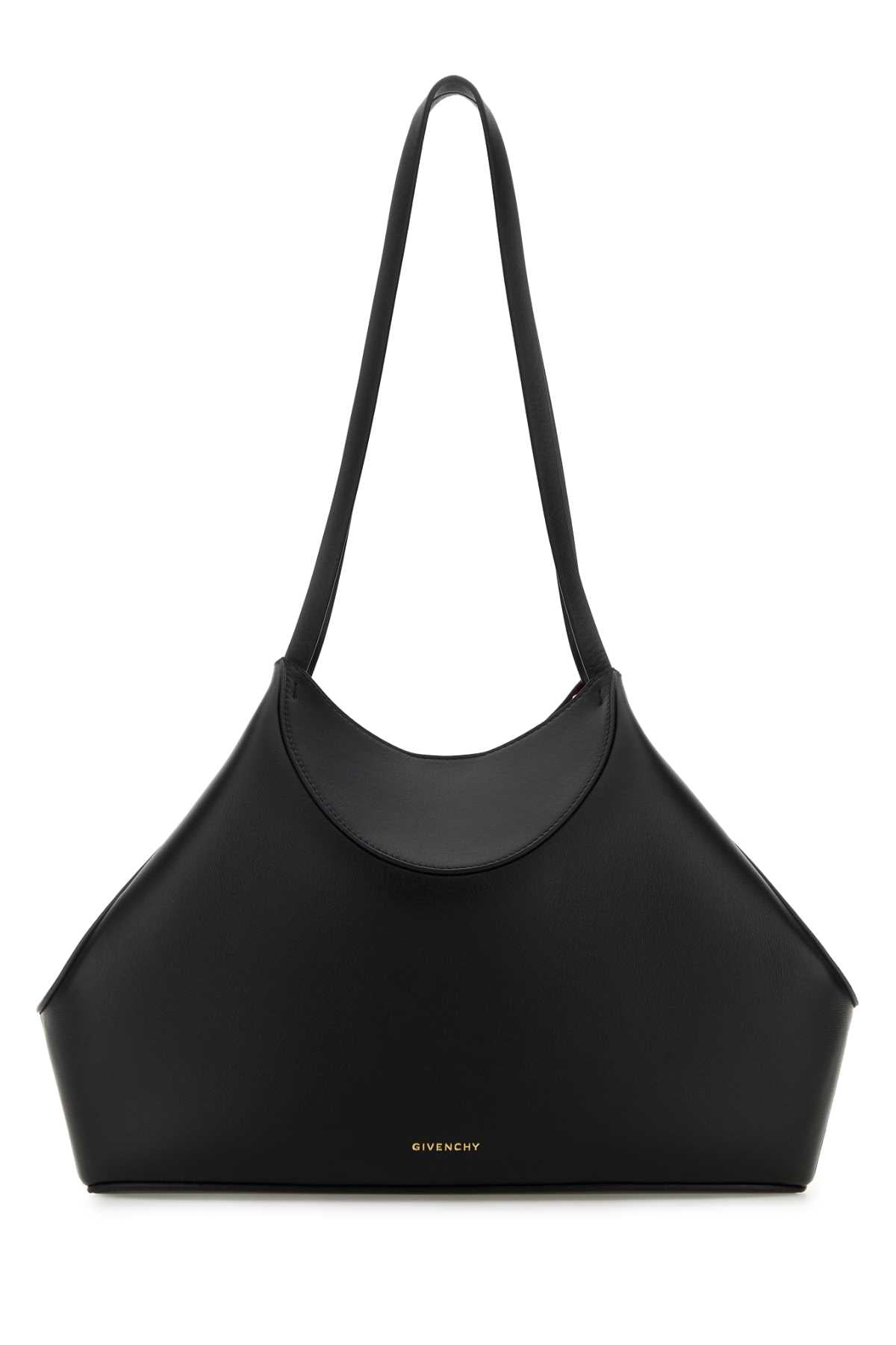 Black Leather Small Facet Shoulder Bag Borse A Mano