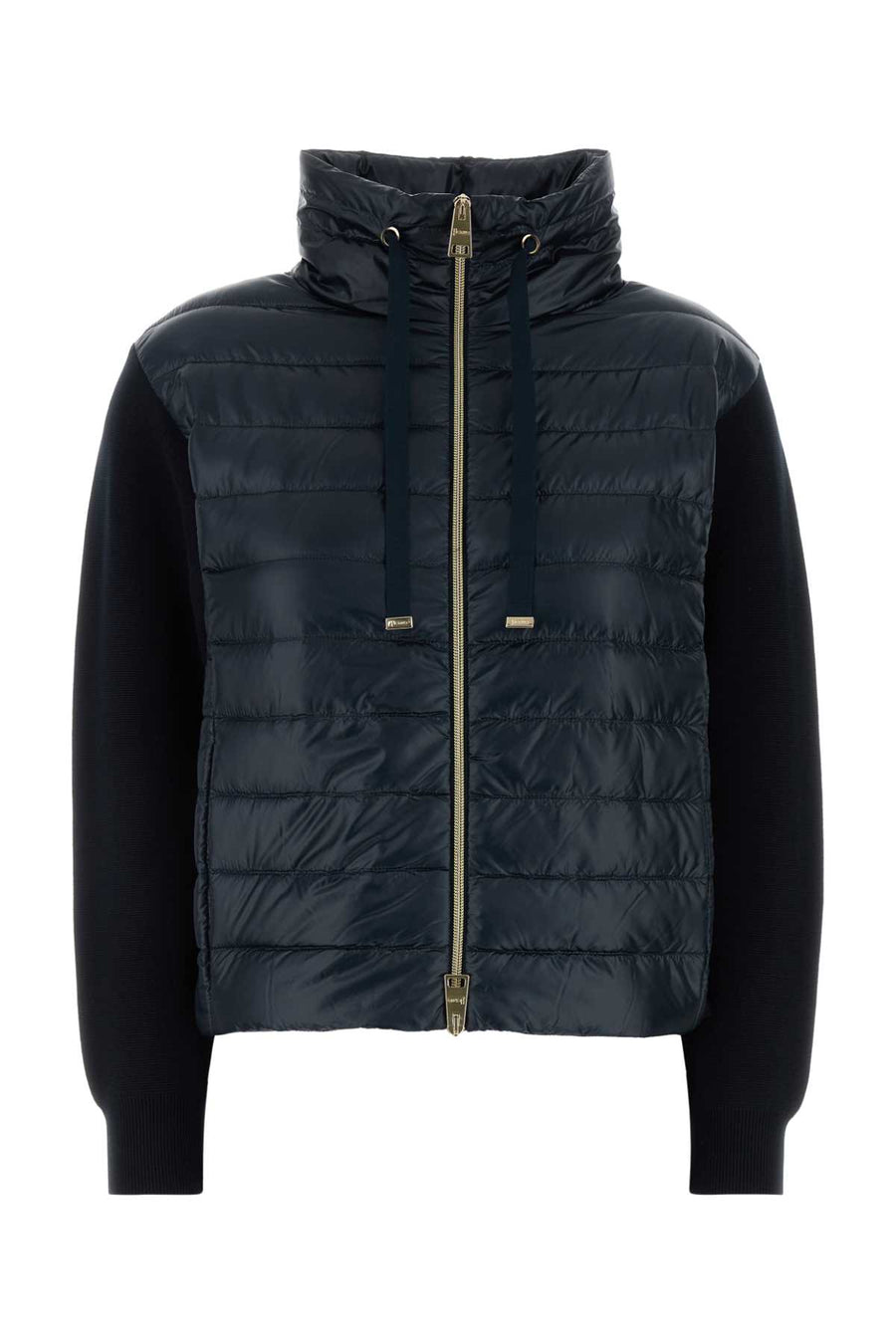 Herno Bimateriale Exterior 1: 100% Cotton Exterior 2: 100% Nylon Lining: 100% Nylon Padding: 90% Down 10% Feather down jacket in navy