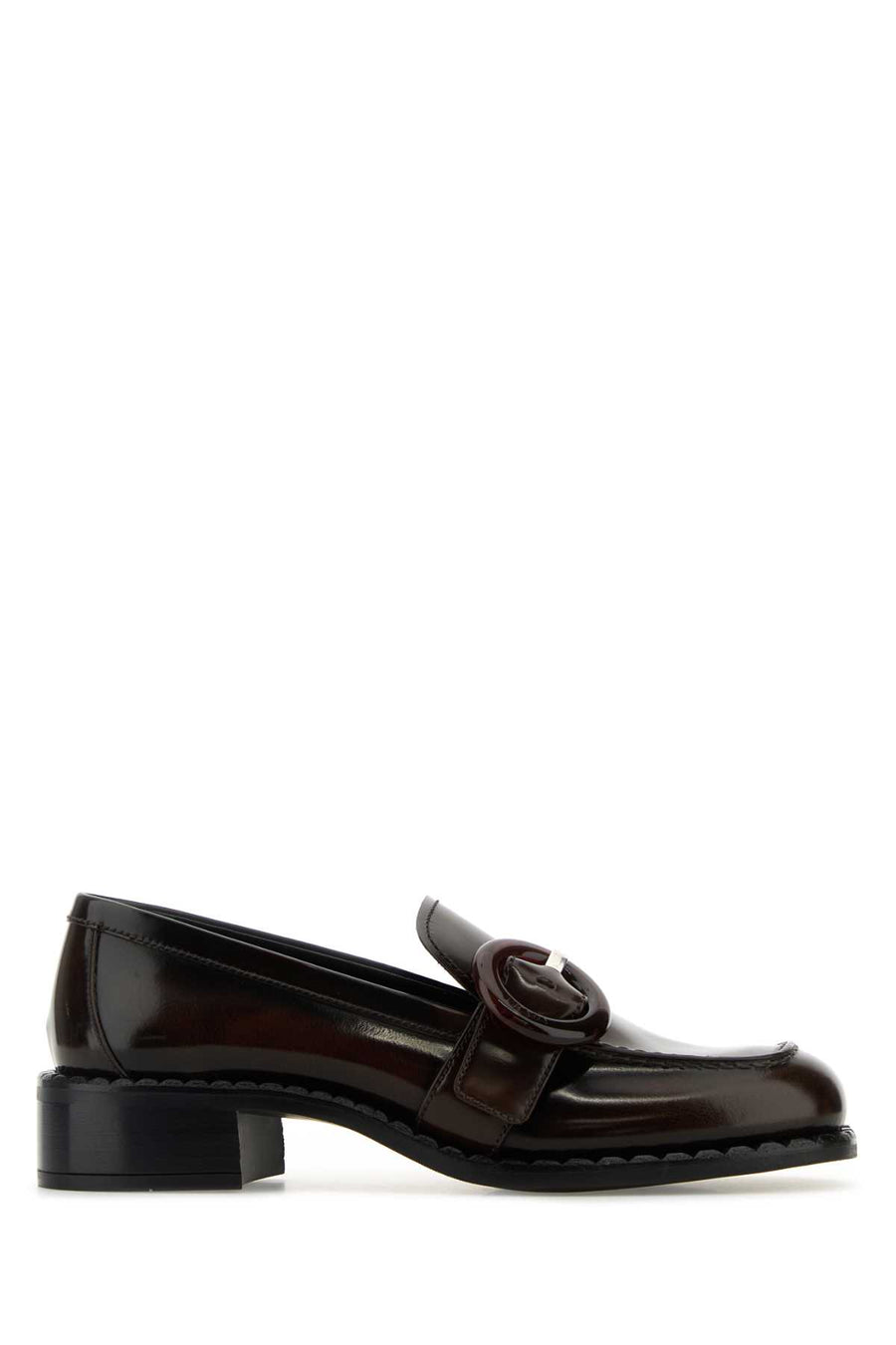 Prada 100% Vitello loafer in brown