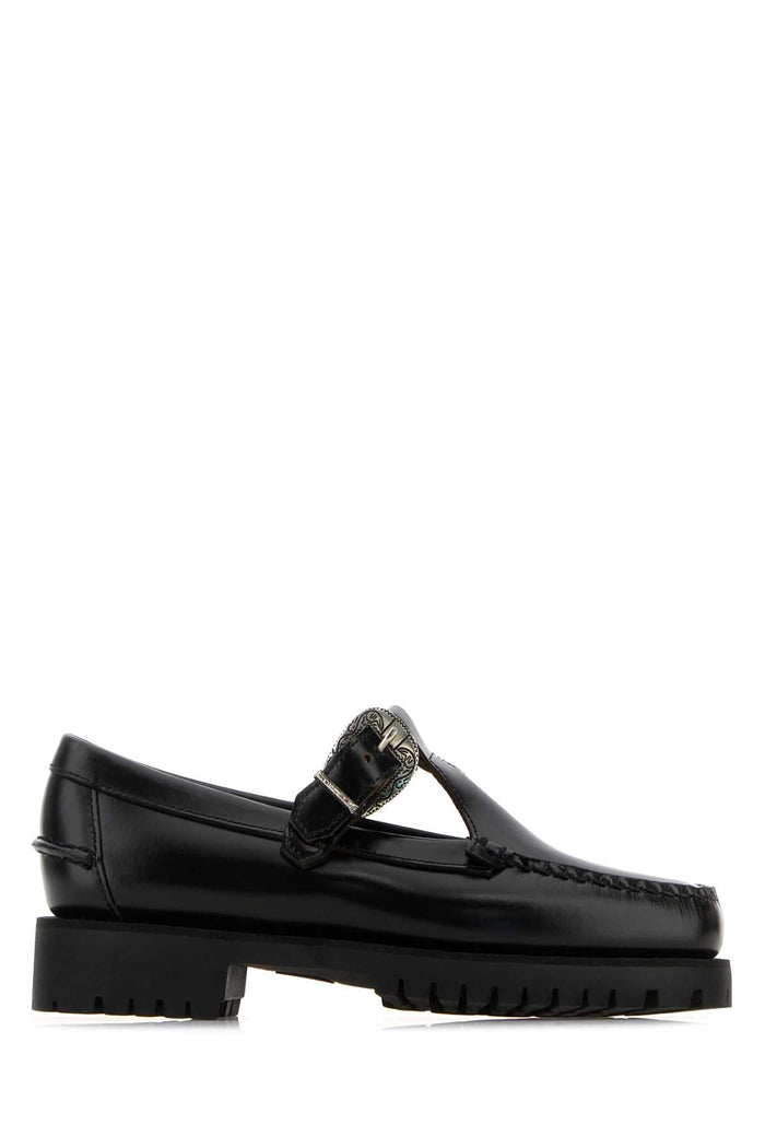 Black Leather Aurora Loafers Mocassini