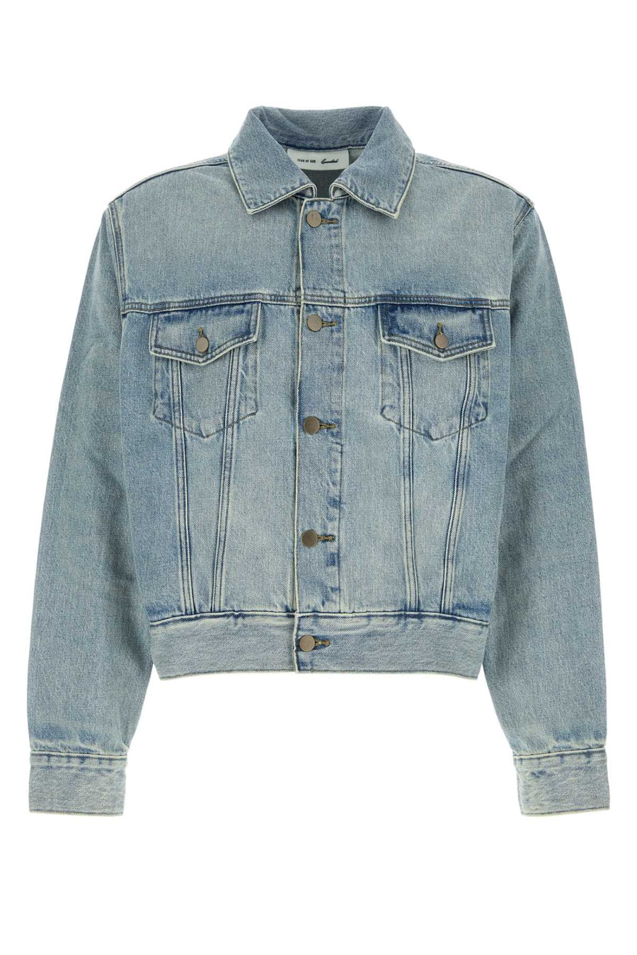 Fear Of God Essential Denim 100% Cotton jacket in blue