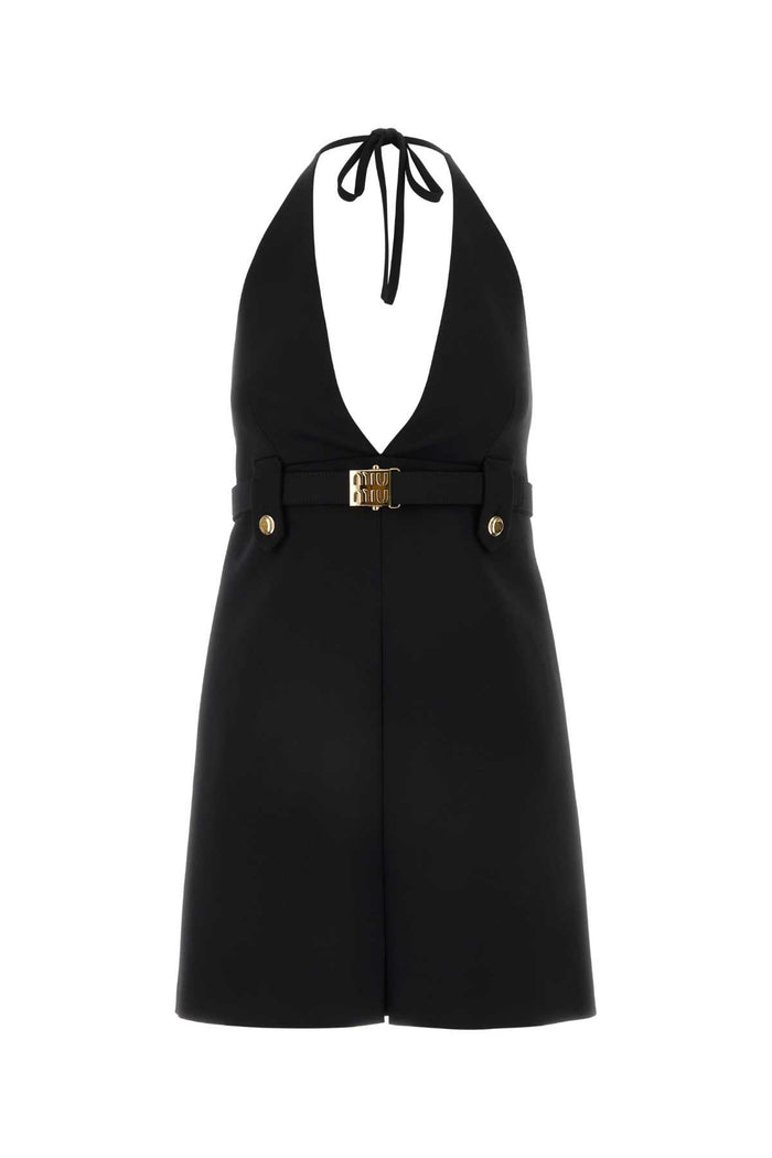 Black Stretch Wool Dress Nero Ea Wv-pl Abiti
