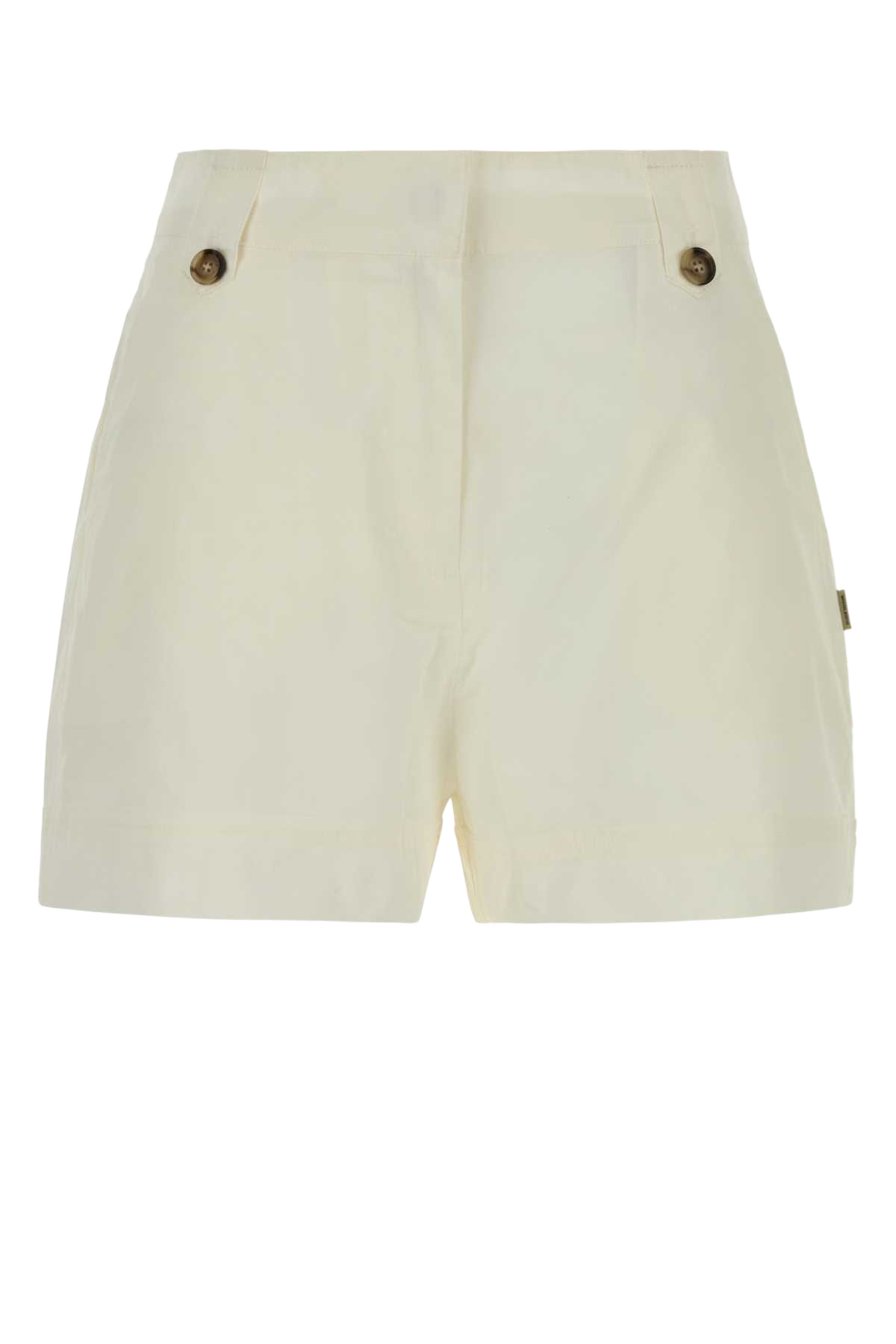 White Poplin Shorts Articwhite Exterior: Cotton