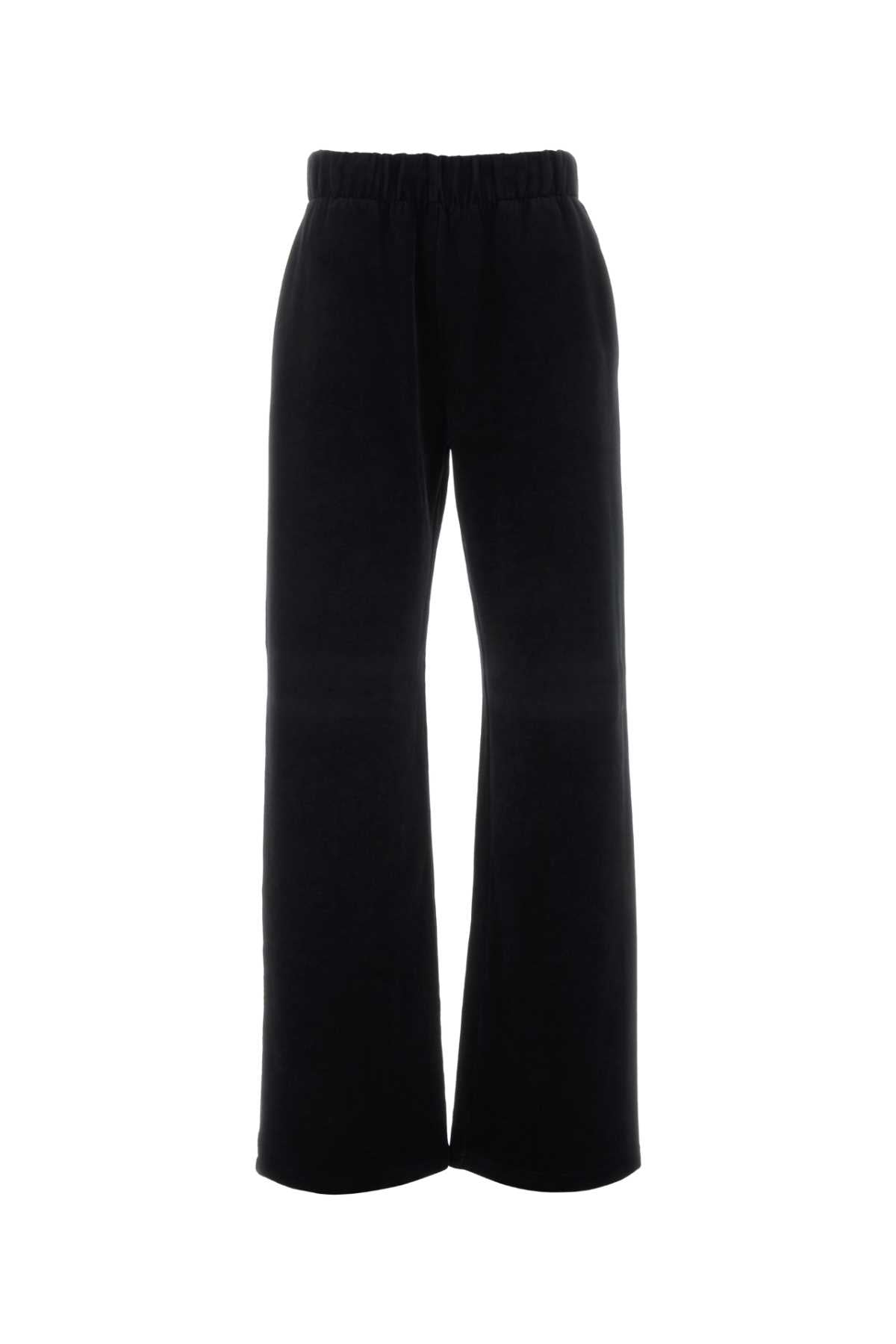 Black Velvet Joggers Exterior: Cotton Polyester Pantaloni
