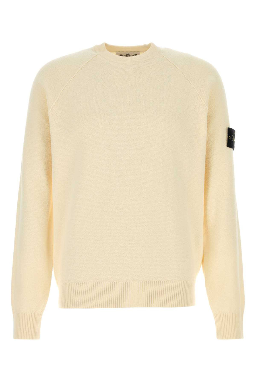 Stone Island 100% Cotton sweater in ivory