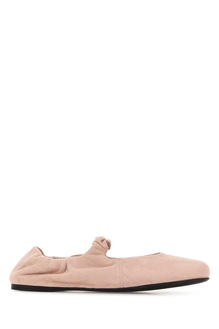 Pastel Pink Suede Ballerinas Pesco Ballerine