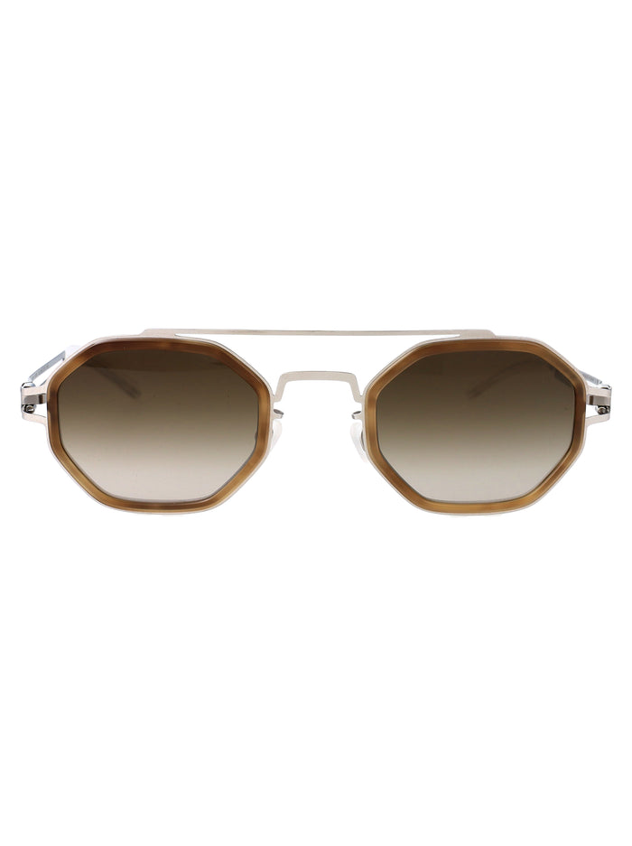 Arturo A92-shiny Silver/galapagos Steel + Acetate Sunglasses