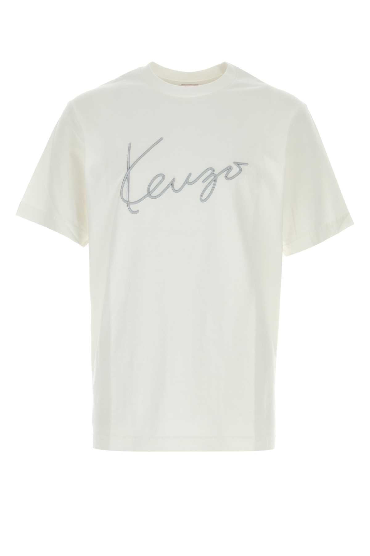 White Cotton T-Shirt Black Exterior