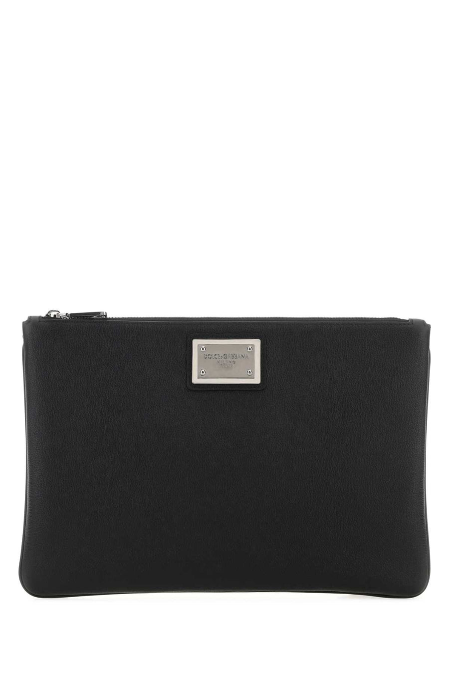 Dolce & Gabbana Exterior: 100% Calf 100% Nylon; Lining: 100% Nylon; Finishing: Ruthenium clutch in black