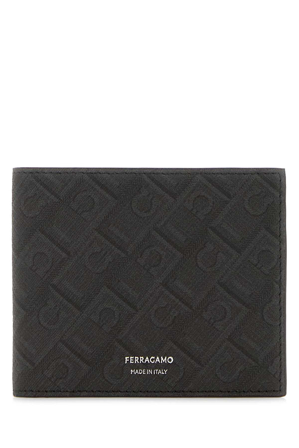 Printed Leather Wallet Nerogrigiogrigiopunero Exterior: Portafogli