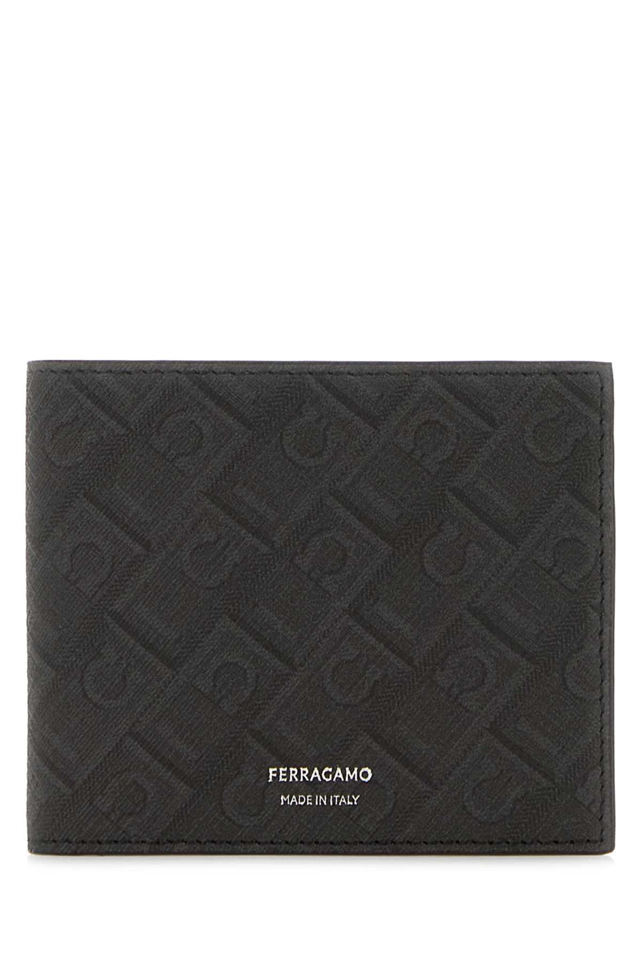 Printed Leather Wallet Nerogrigiogrigiopunero Exterior: Portafogli
