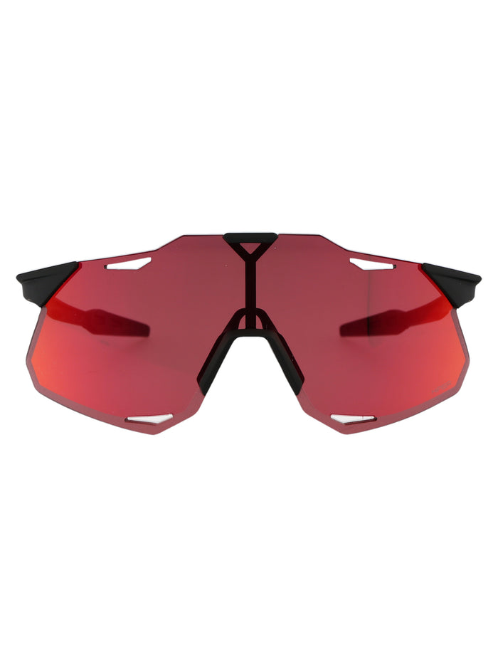 60002-00003 00003 Soft Tact Black - Hiper Red Multilayer Mirror Lens Acetate Sunglasses
