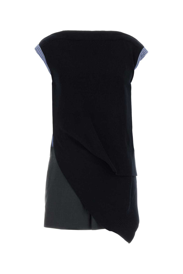 Sacai Cotton 54% dress in navy