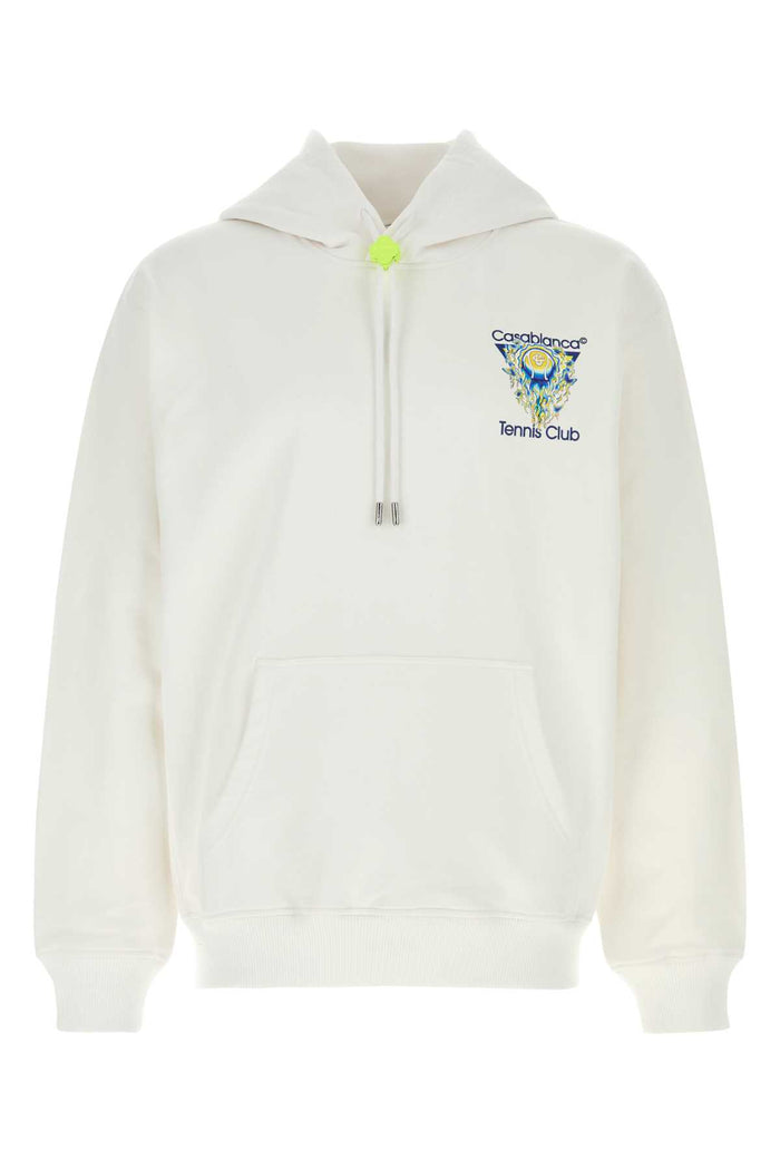 White Cotton Sweatshirt Tennisclubicon Exterior: Organic Felpe