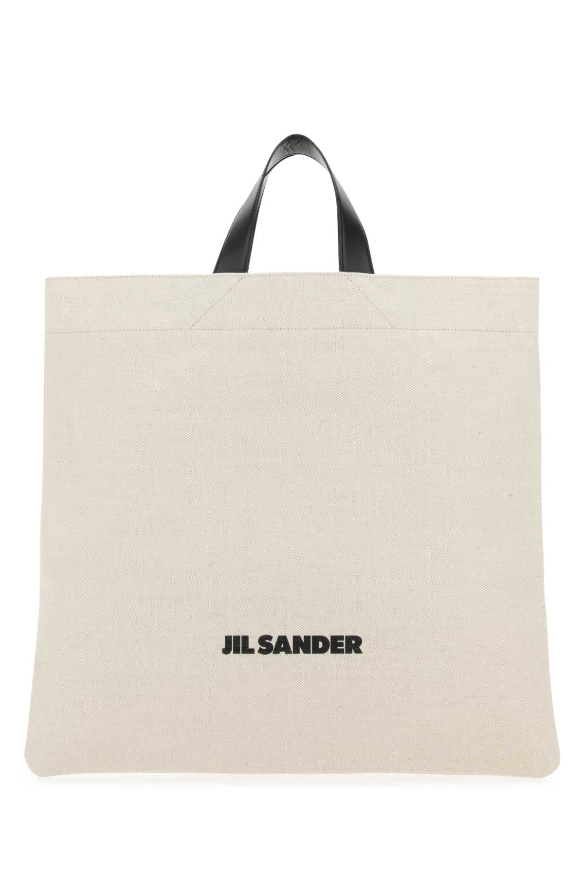 Sand Canvas Shopping Bag 280 Exterior: Cotton Linen Calf Borse A Mano