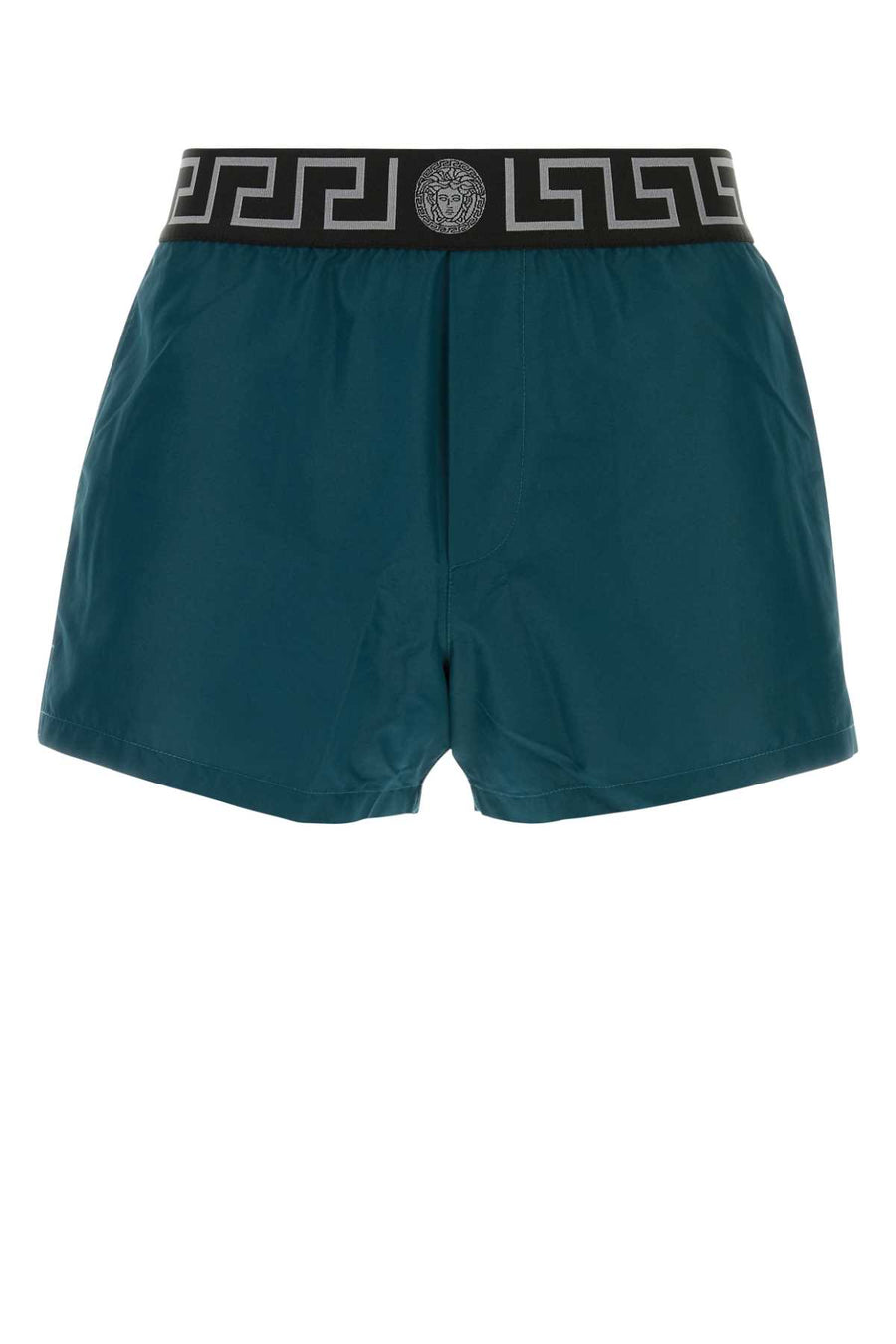 Versace Short Exterior: 100% Polyester; Lining: 94% Nylon swimming shorts in green