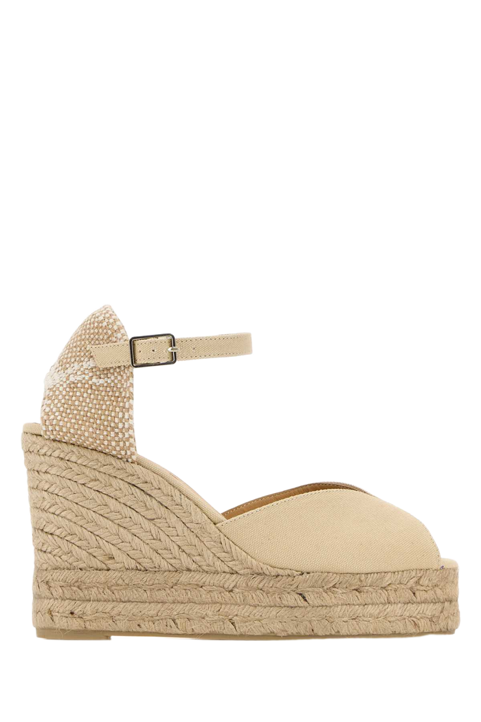 Sand Canvas Bianca Wedges Ivory Espadrillas