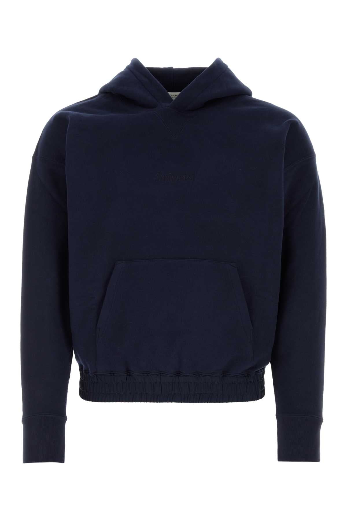 Dark Blue Cotton Sweatshirt Marine Exterior: Felpe
