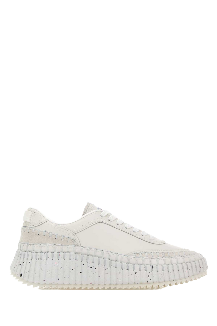 White Leather Nama Sneakers Brilliantwhite