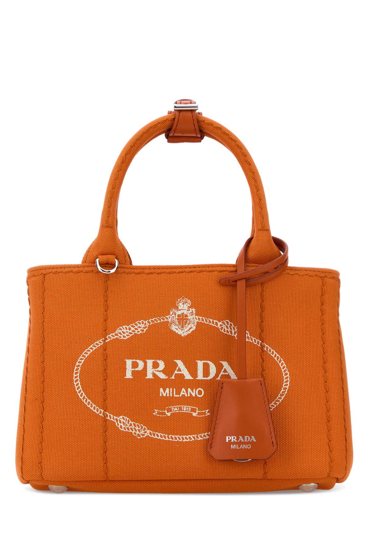 Orange Canvas Mini Prada Jardiniã¨re Handbag Papaya Borse A Mano
