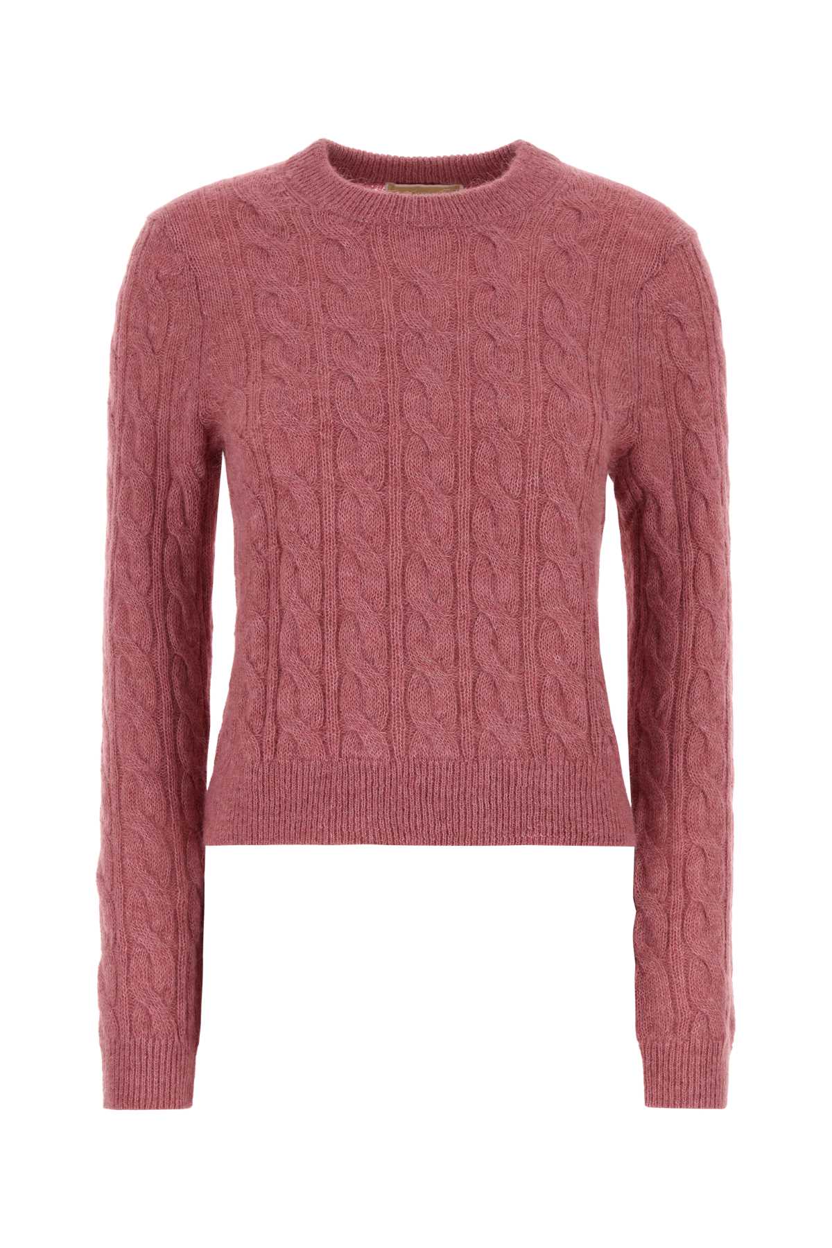 Fuchsia Nylon Blend Sweater Rosewood Baby Alpaca Polyamide Maglieria