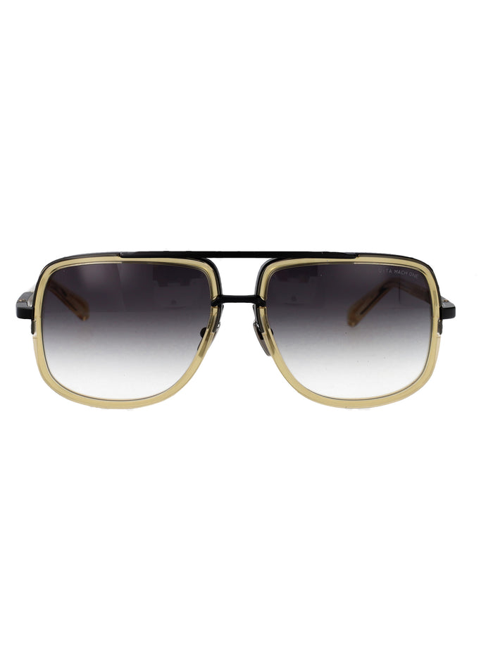 Mach-One Matte Black - Vintage Clear Titanium Sunglasses