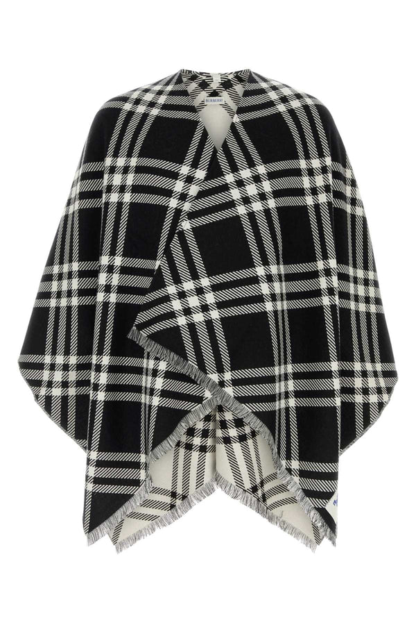 Burberry Tribar 63% Wool shawl in black